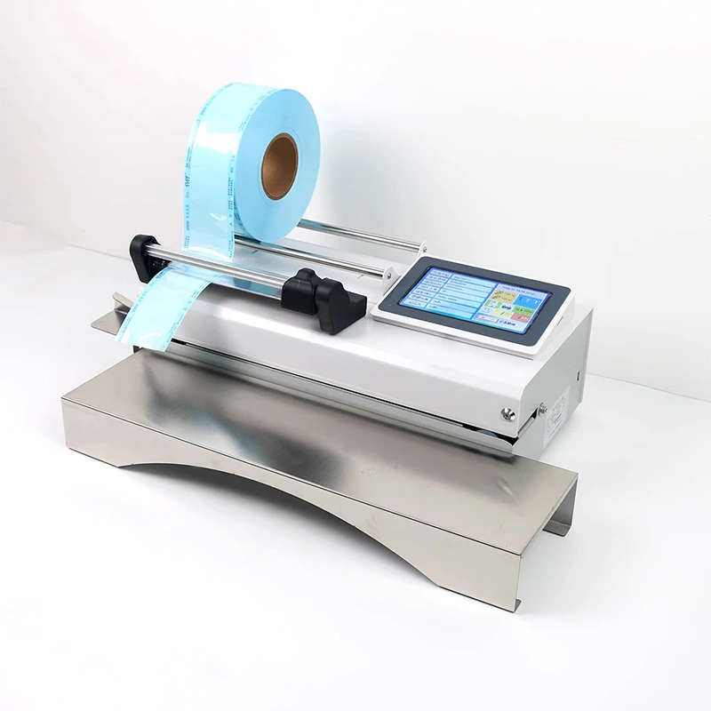 Máquina de sellado de bolsas de esterilización completamente automática Máquina de corte y impresión Impresión oral de doble línea Corte y s automáticos