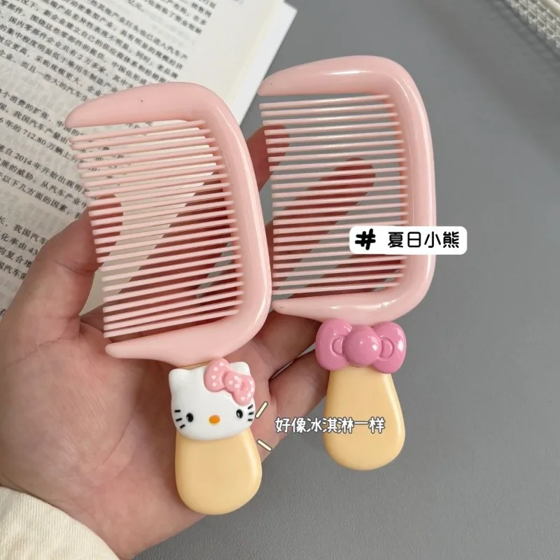 

Hello Kitty Anime Kawaii Sanrio Ins Fashion Pendant Shaped Comb Cute Cartoon Durable Children Comb Portable Christmas Gifts