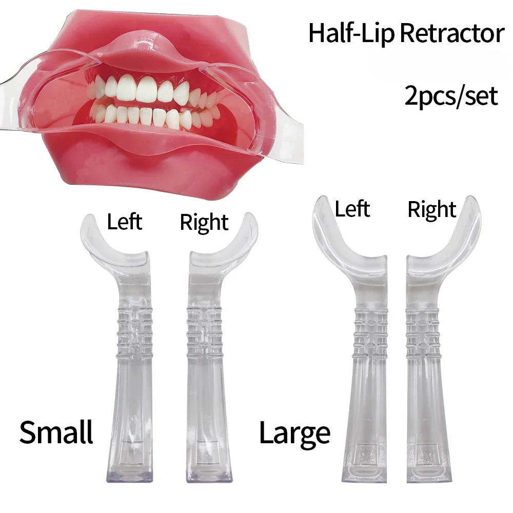 Dental half Side Hook Lip Retractor Intraoral Supporting Device Mouth Opener Left +Right Transparent Cheek Retractor