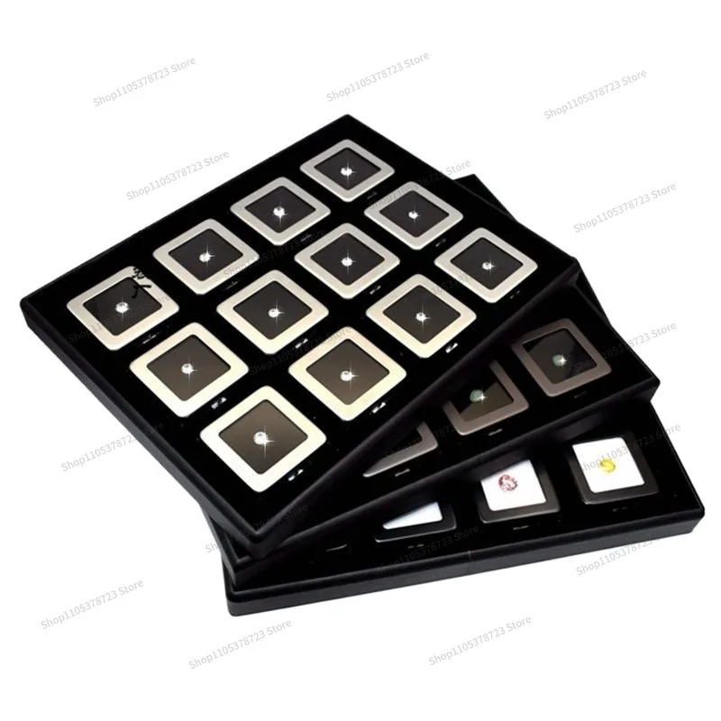 For Diamond Box Loose Diamond Interface with Exhibition Gem Tray Color Treasure Display  12-digit