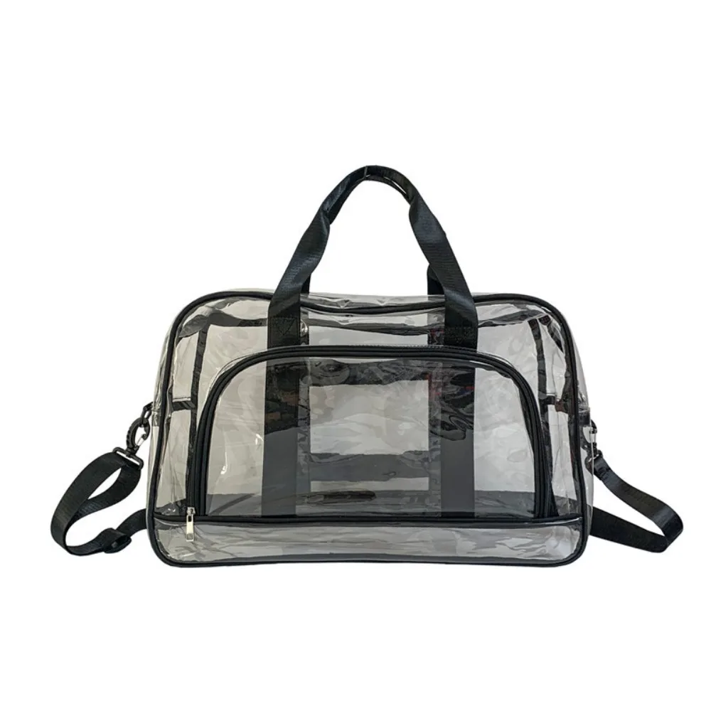 

The Water-sprinkling Festival Transparent Beach Bag Foldable Large Capacity Clothing Organizing Bag Portable Waterproof