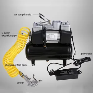 Kleiner tragbarer Ölölkompressor, niedriger Geräuschpumpe, Luftspeicherlagerentank, 220 V, 12 V 8 Hauptverkaufsluftkompressor ohne Öl - №4