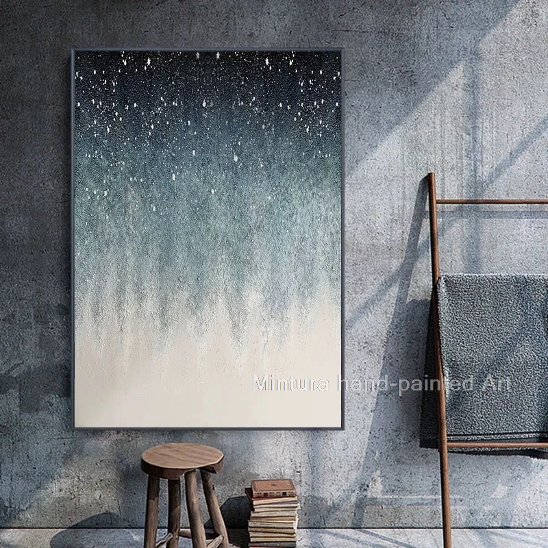 Mintura Handpainted Oil Painting On Canvas Handmade All The Stars Large Size Wall Art Picture Home Decoration For Living Bedroom