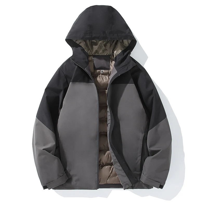 

Мужская повседневная ветровка-парка, осень-зима 205, ветрозащитное теплое уличное модное мужское пальто, уличная одежда, пальто, сохраняющее тепло