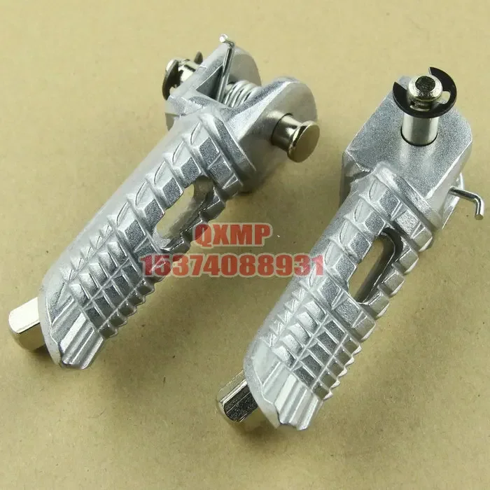 For Suzuki GSR400 GSR600 GSXR600 GSXR750 GSXR1000 GSXR1300 B-king Hayabusa Motorcycle Silver Front Rear Footrests Foot pegs