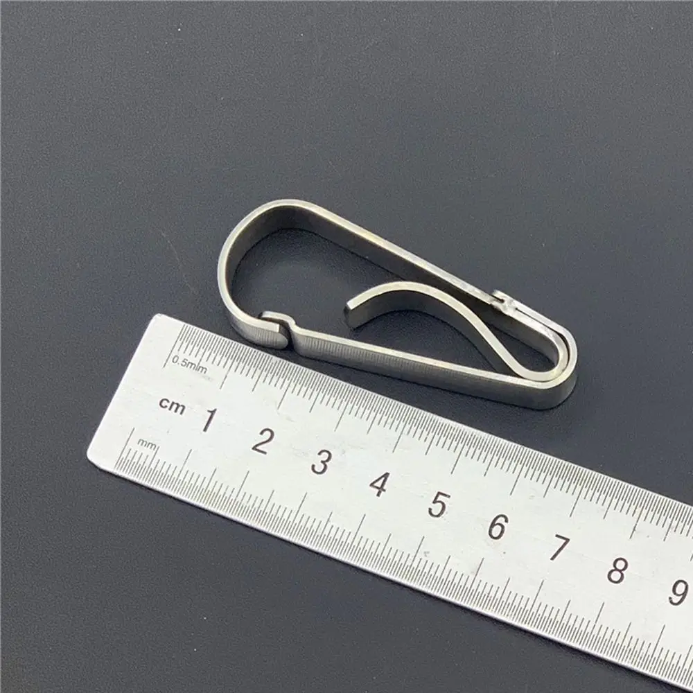 Business Style Carabiner Key Clip Theft-resistant Smooth Stainless Steel Men Key Rings Polishing Anti-rust Car Key Chain