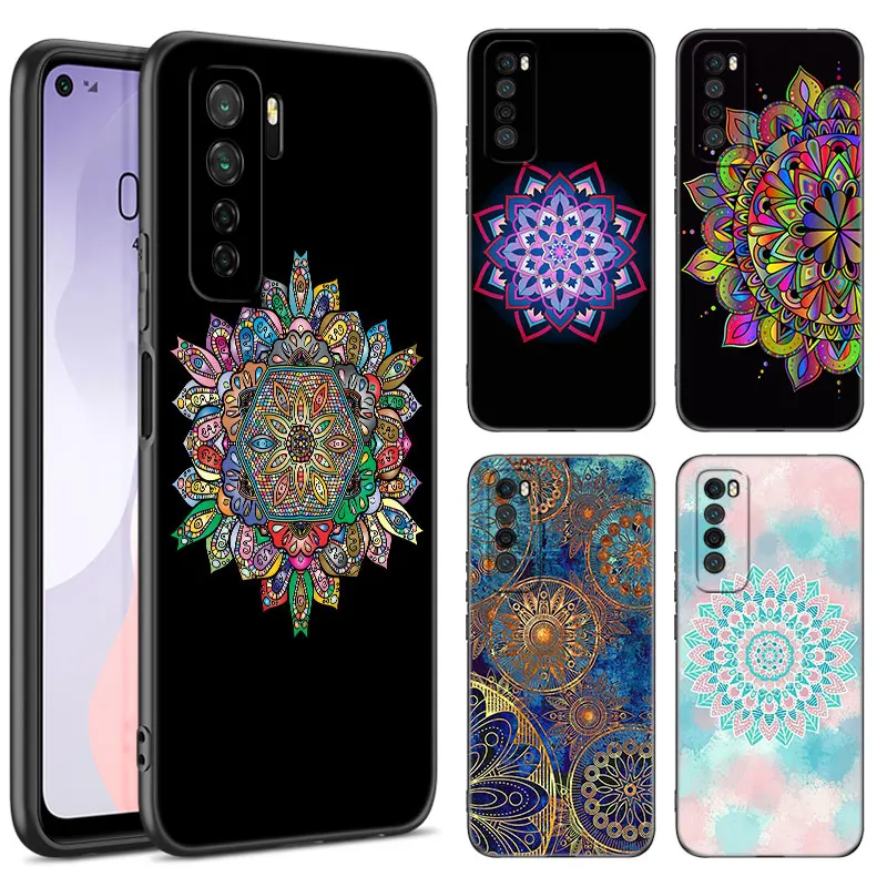 Vintage Indian Floral Henna Mandala Yoga Ethnic Phone Case For Huawei Nova 11 12 Ultra 9 10 SE Pro 11E 11i 12i Y70 Plus Y60 Y61