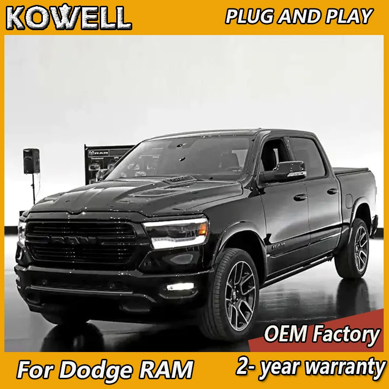 Car Styling for Dodge Ram Headlight 2019-2021 Ram 1500 Headlights DRL Turn Signal High Beam Projector Lens