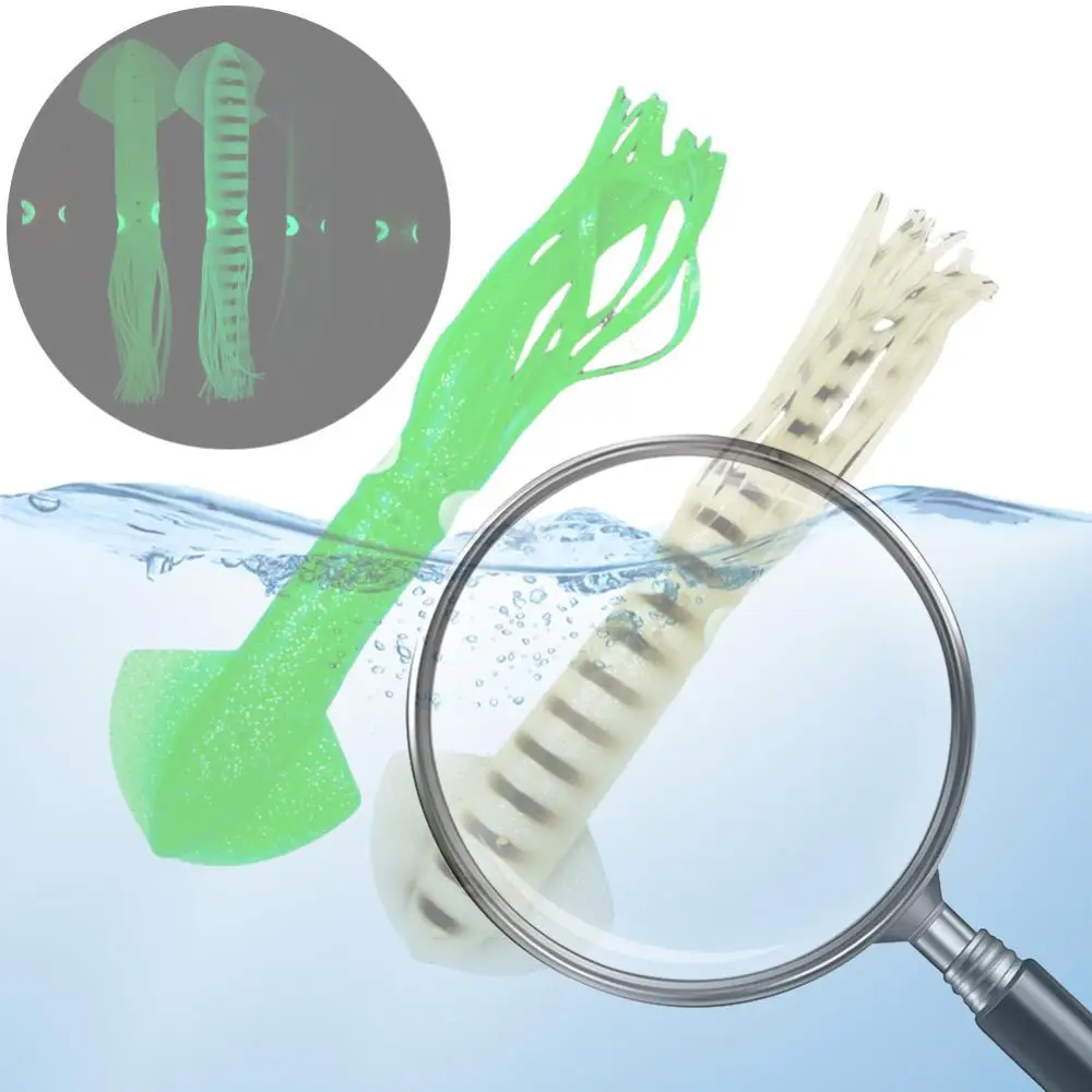 

5 шт. 30 см светящиеся мягкие приманки для рыбалки, воблеры-осьминоги, искусственные силиконовые приманки-кальмары для морской рыбалки