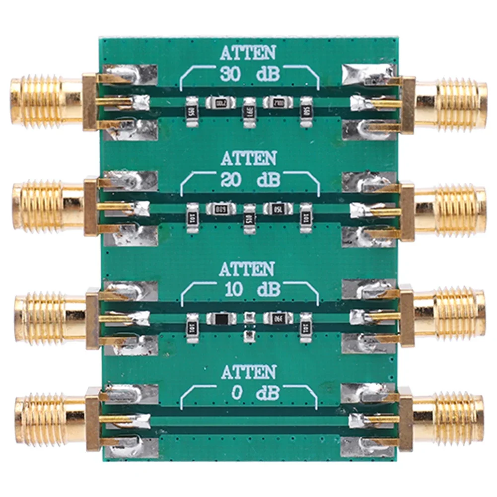 DC-4.0GHz RF Fixed Attenuator SMA Double Female Head Radio Frequency Attenuator 0dB 10dB 20dB 30dB RF Attenuator Board