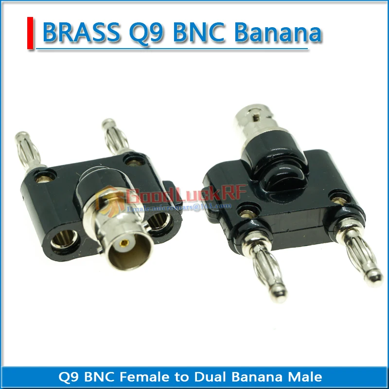 Ｑ9 BNC Female to Dual BNC Male JacK 3 Way Splitter Adapter Socket Metal Plastic Y-Type Audio Speaker RF Connector Adapter