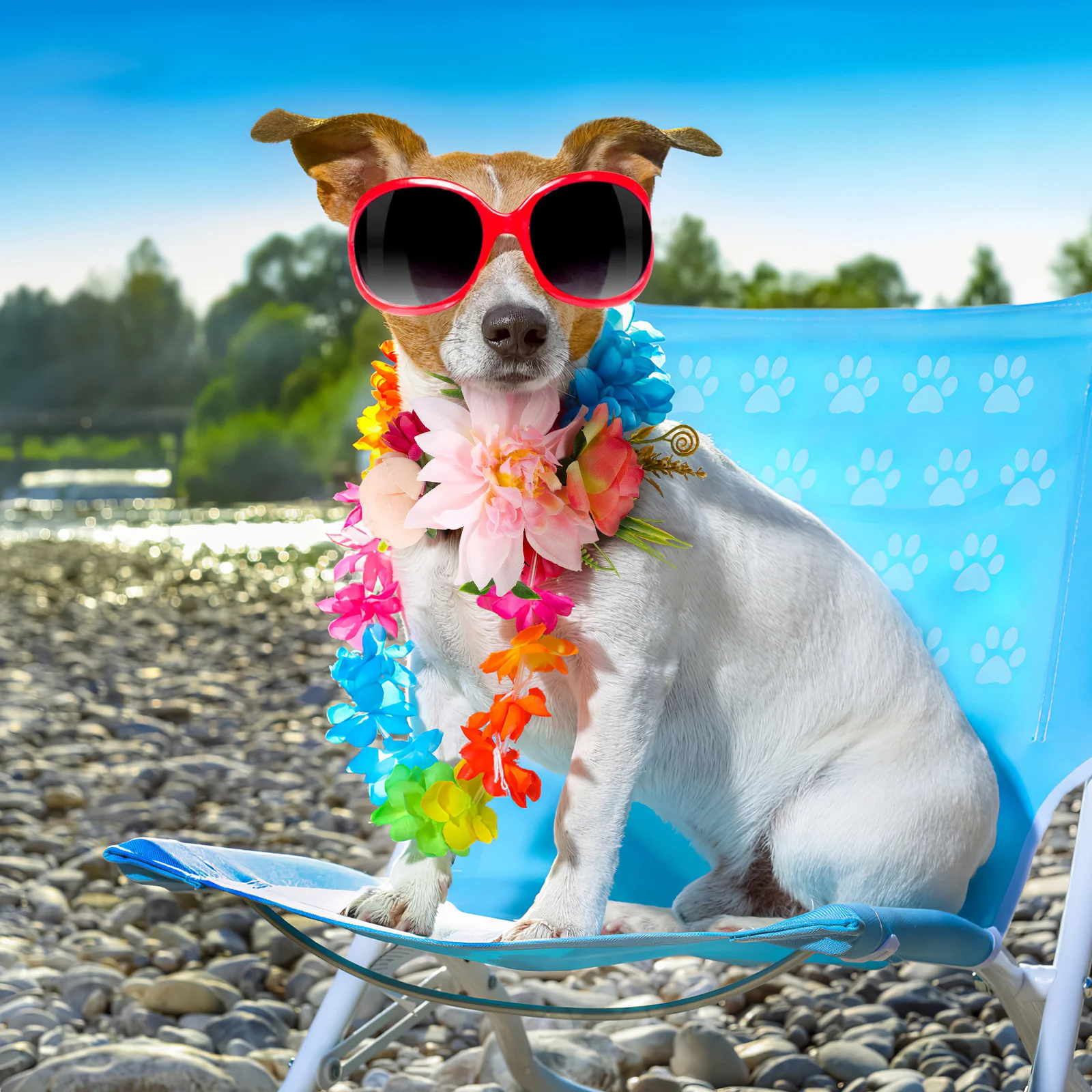 

1Pcs Pet Garland Lifelike Artificial Flower Headband Adjustable Size Lightweight for Dog Cat Photography Party Decoration