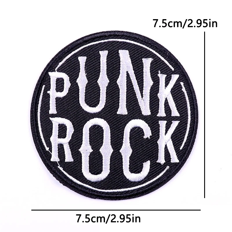 Parche bordado para planchar estilo punk rebelde para chaqueta - imagen 3