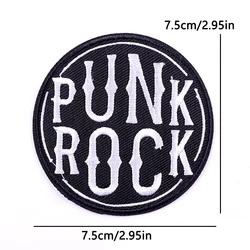 Parche bordado estilo punk con plancha para chaqueta y gorra