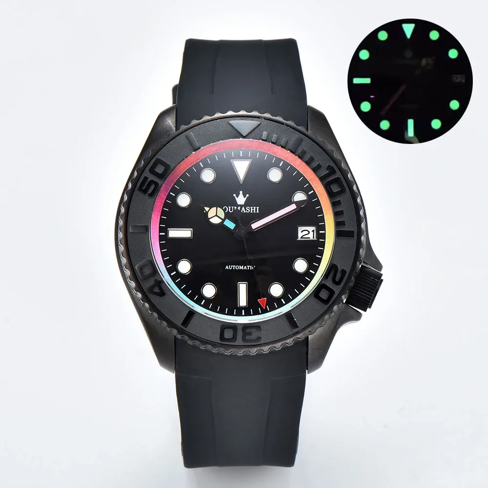 Orologi subacquei da uomo skx 007 da 40,5 mm con cassa in cristallo di zaffiro Il movimento automatico giapponese NH35/NH36/NH70 può personalizzare il logo