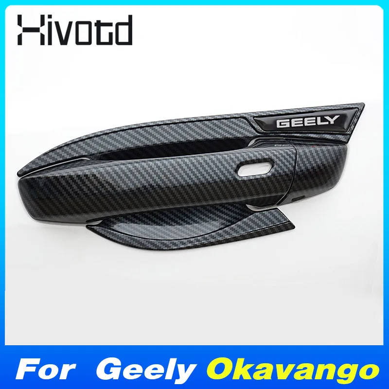 Car Door Handle Bowl Cover ABS Chrome Decoration For Geely Okavango 2020-2023 Exterior Modification Accessories Auto Styling