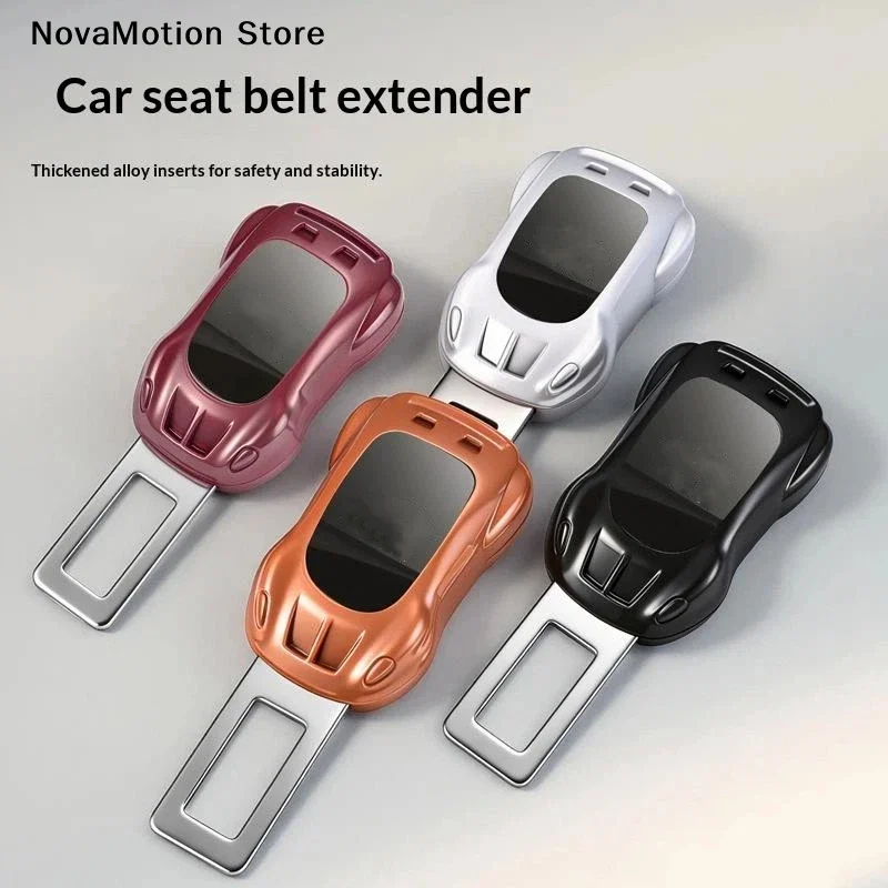 [NM]Car Seat Belt Extender Alloy Seatbelt Lock Buckle Plug Auto Seat Belt Fastener Converter One-click Release Interior Tool[NM]