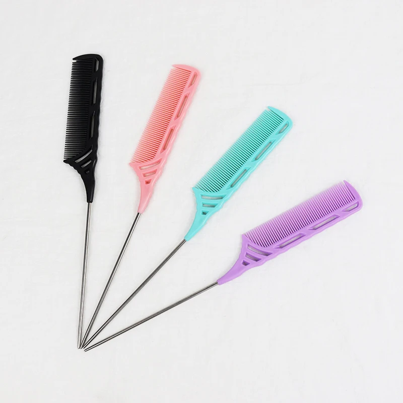 15pcs/can Professional Candy Color Hair Styling Pointy Rat Tail Comb for Wig/Braid/Hair Dye and Highlights Hair Tool