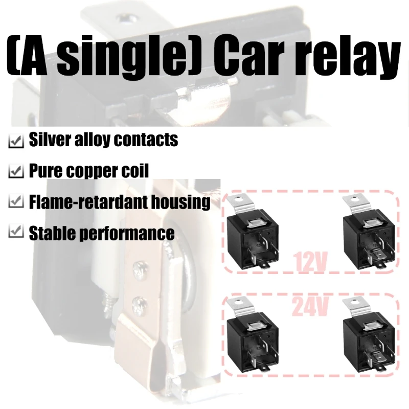 

Multiple Vehicle 12V/24V 5 Pin 40A Relays Low Energy Consumption Instantly Activation For Electronic Devices
