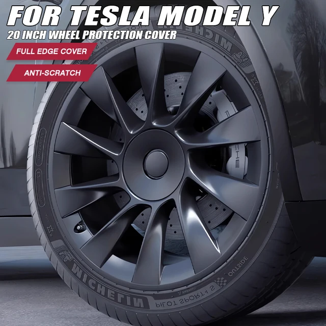 YIKUN Dla Tesla Model Y 20 cali 4 SZTUK felgi ochronne piasty Obręcze ochronne Osłony kół Akcesoria 2018-2024