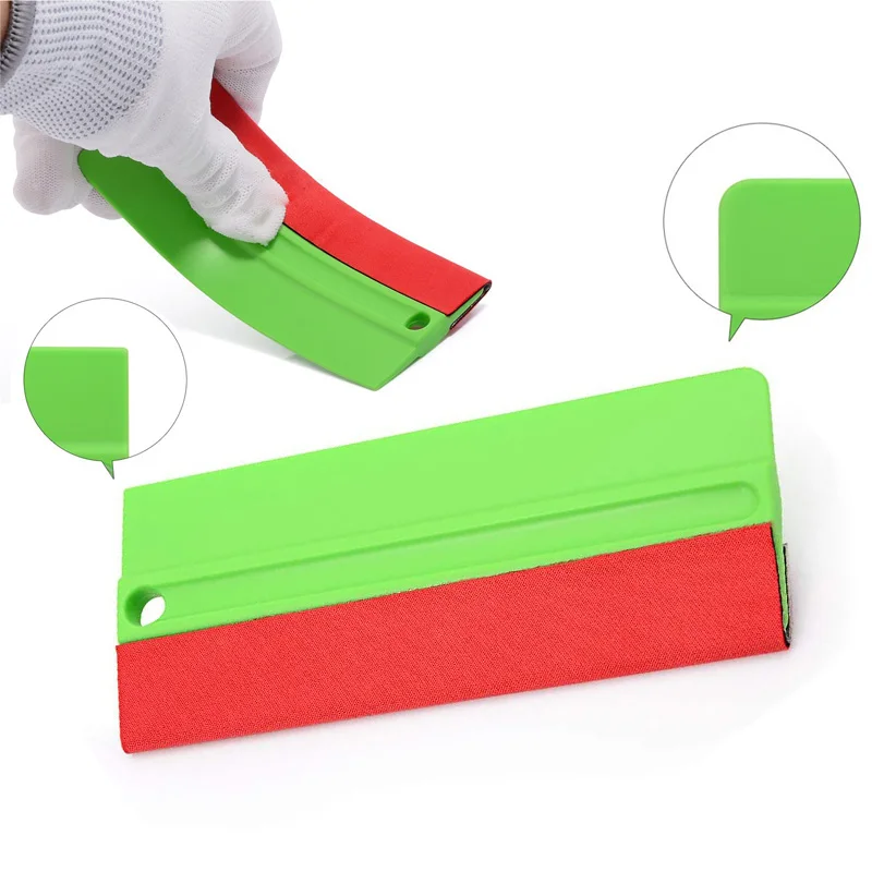 2Pcs Soft Car Squeegee Scratch-Free Soft Plastic Scraper Window Tint Tool Vinyl Wrap Squeegee for Sensitive Surface Sticker Tool