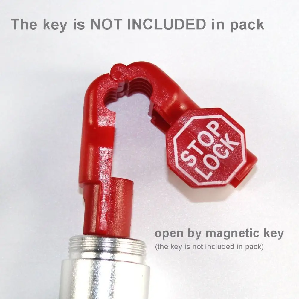 100PCS 6mm Plastic Anti-Theft Locks Red Peg Hook Stop Lock Pegboard Hook Lock Retail Shop Supermarket Black/Red 5mm