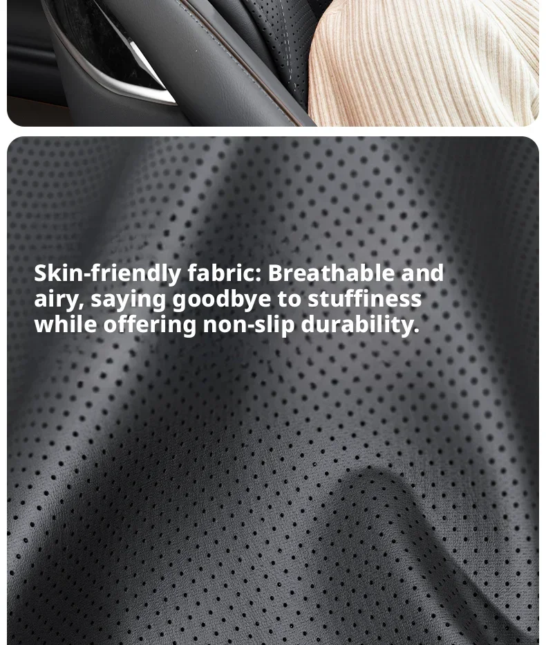 Luxuriöses Nappa-Leder-Latex-Nackenkissen für XPENG G3i P7 P7i P7+ G6 G9 G7 EREV X9 MONA M03 GX – Ergonomische Unterstützung für den Auto-Rückenbereich – Detail 5