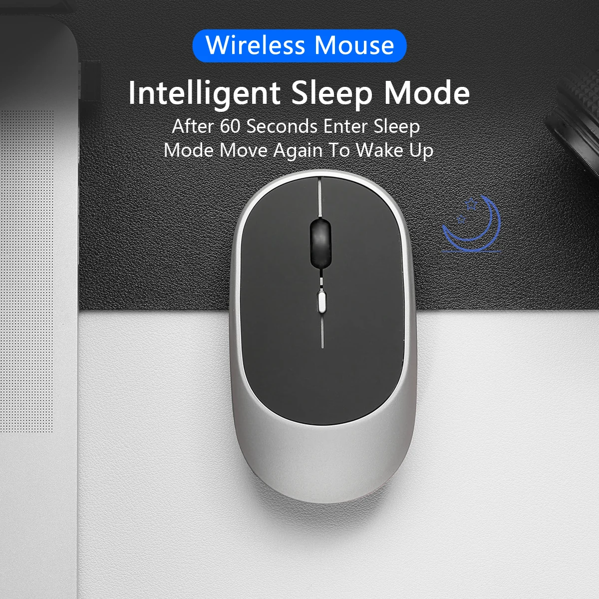 Wireless Mouse Bluetooth-compatible 2.4G Computer Mice Portable Rechargeable Dual mode Mouse for iPad Laptop Desktop Huawei/Mac image 2