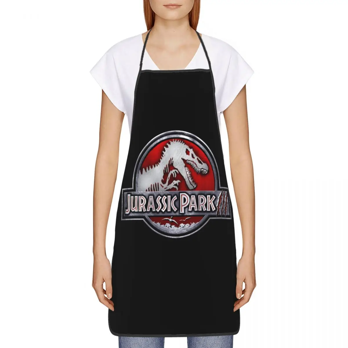 Jurassic Park Apron for Men Women Adventure Dinosaur Adult Unisex Kitchen Chef Bib Tablier Cuisine Cooking Baking Gardening