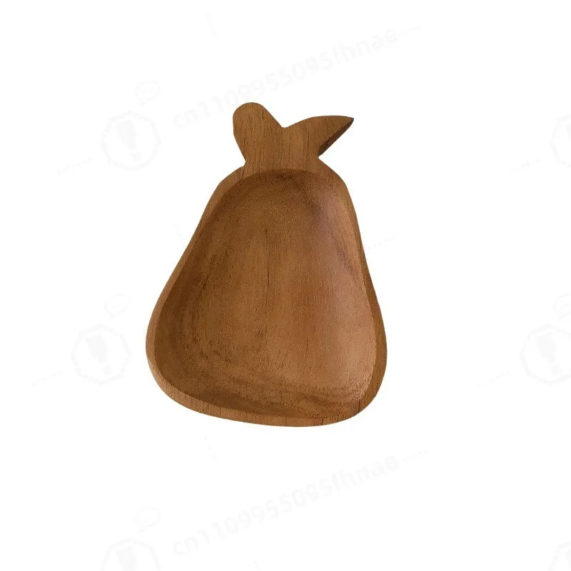 Ins Style Teak Wood Pineapple Shape Plate Wooden Fruit Snack Sauce Dish Home Tableware for y Kitchen Restaurant Party Decor