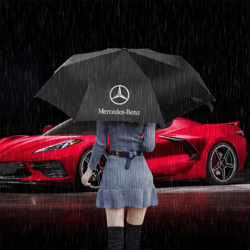 Automatic Windproof Rain Fully Compact Folding Umbrella For Mercedes Benz AMG GLC GLE W205 C300 W203 W206 W108 W124 W126 W140