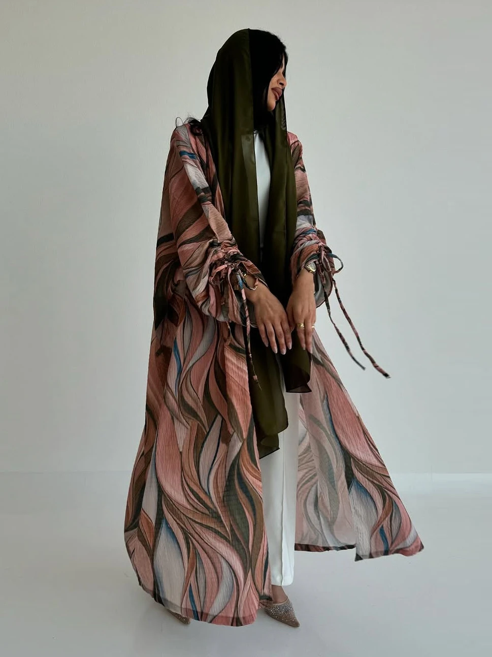 이드 라마단 이슬람 여성 드레스 Abaya 카디건 인쇄 파티 긴 가운 문자열 모로코 Kaftan 우아한 Vestidos 두바이 Jalabiya