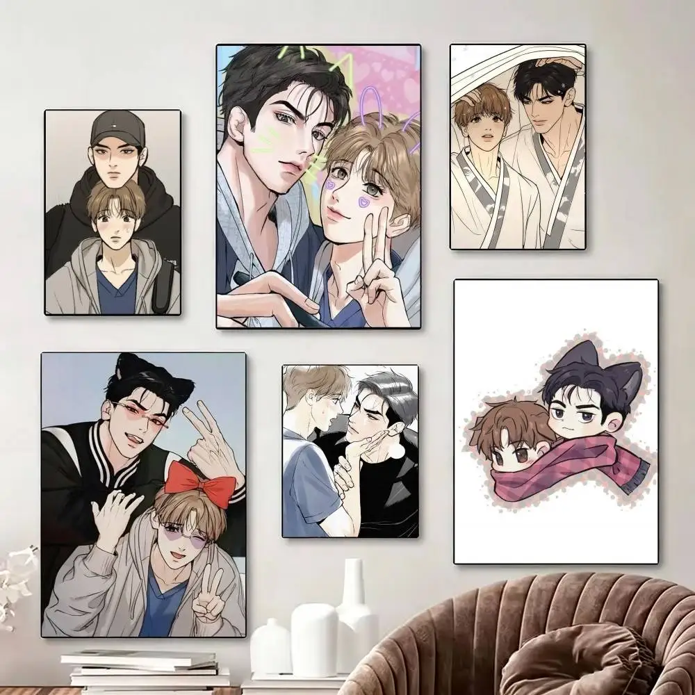 Bl Manhwa Jinx Joo Jaekyung Kim Dan Poster Perfect Space Sticker Self Adhesive for Office Home Theater Wall Art Decor Fancy Gift