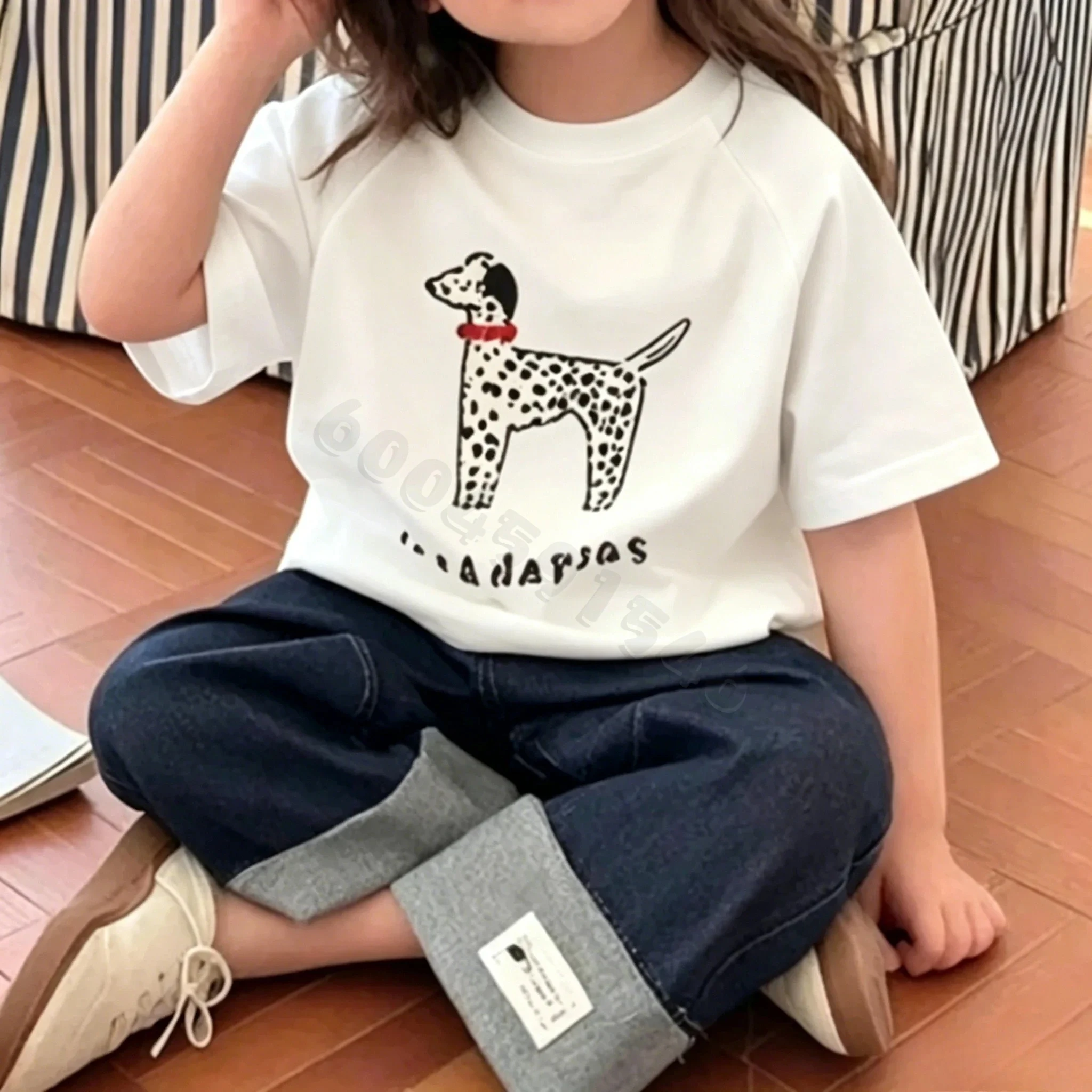 Spring and Summer Children's 100% Cotton T-shirt-Best-selling Soft,Comfortable,Fashionable and Loose Letter Pattern Casual Shirt