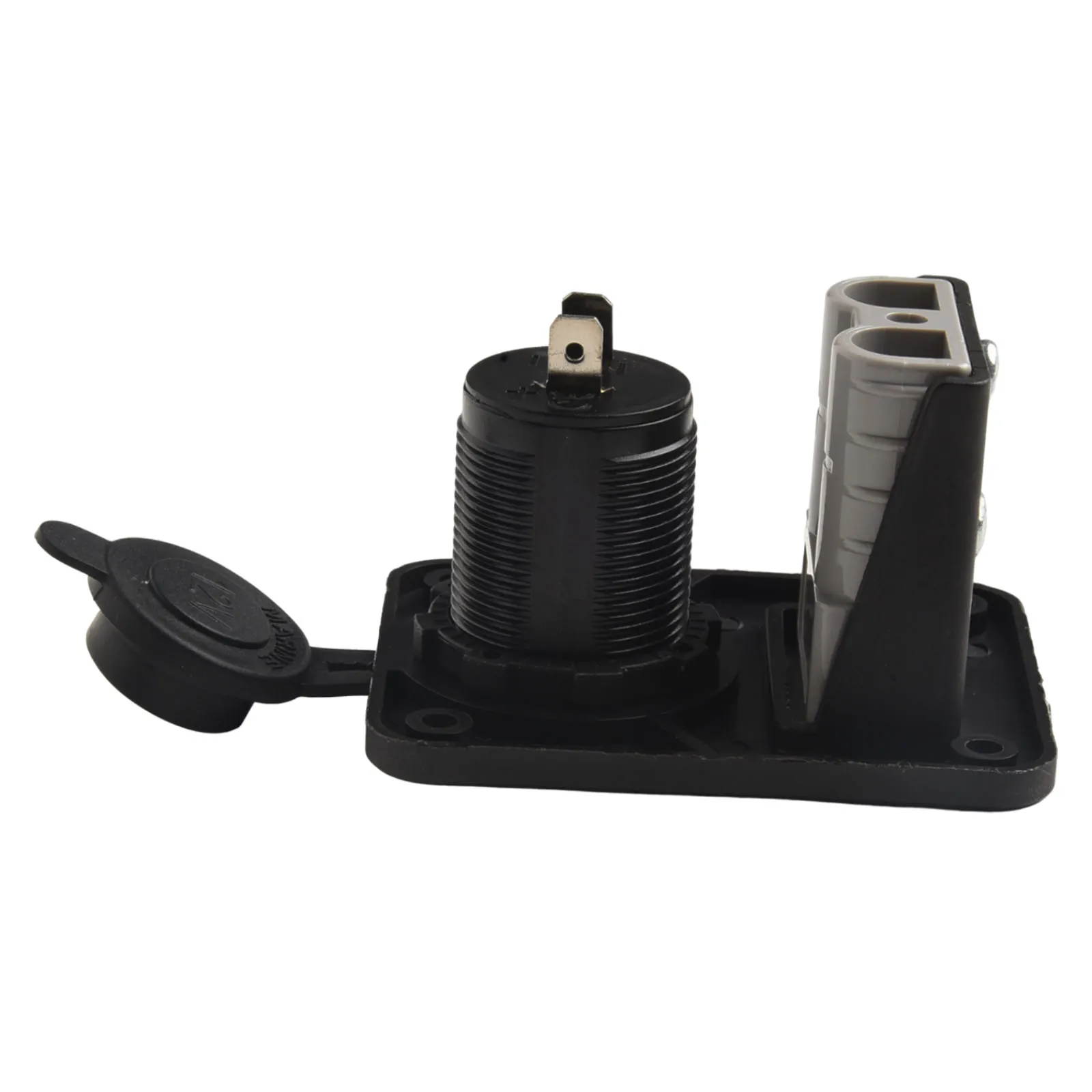 50 Amp Flush Mount Socket Charger Bracket for 12 24 Volt DC Systems in RV Trailer Yacht and Bus Electrical Architectures