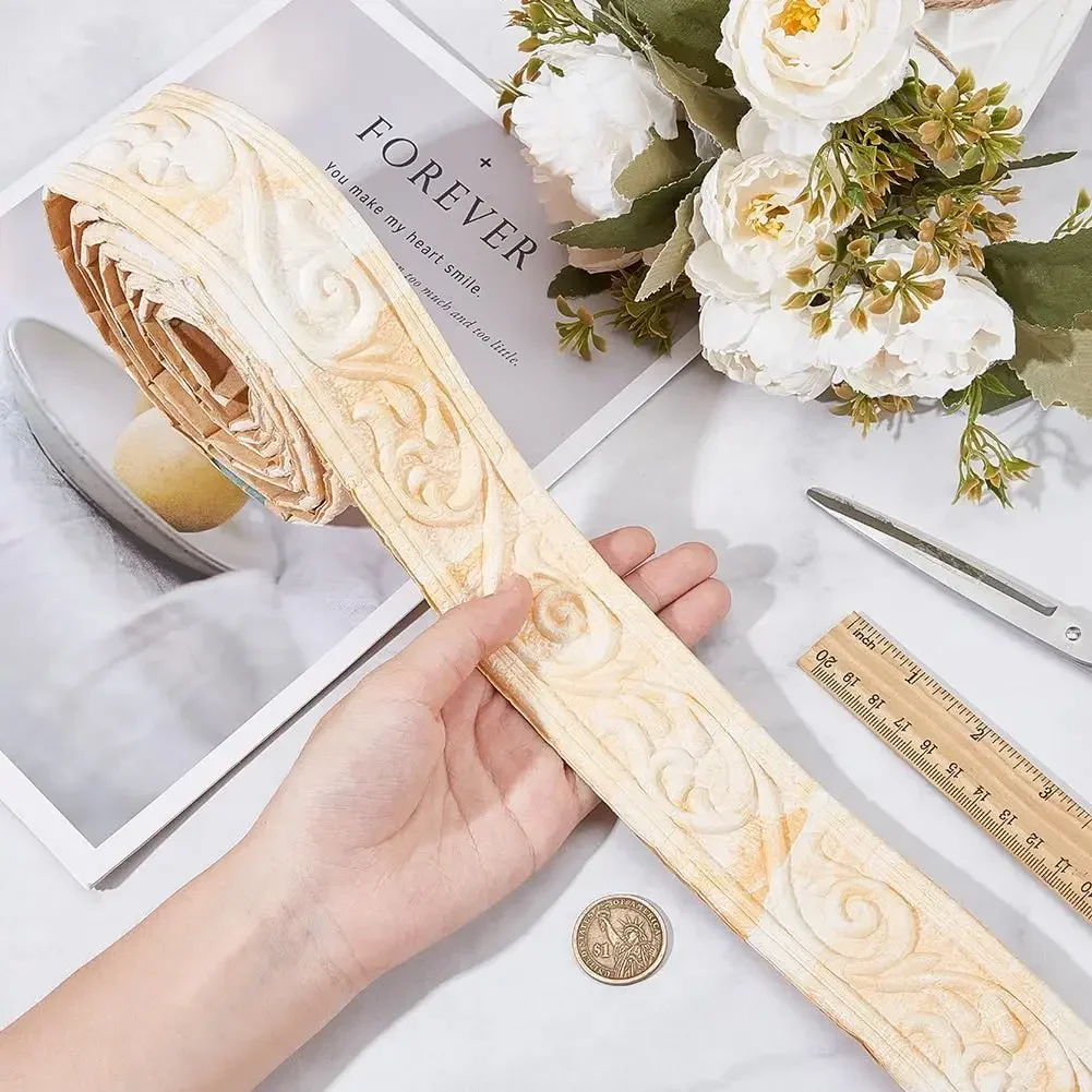 1PC 2.3m/Roll Crown Molding Stick - Flexible Foam Trim Self Adhesive Wallpaper Border 3D Decor