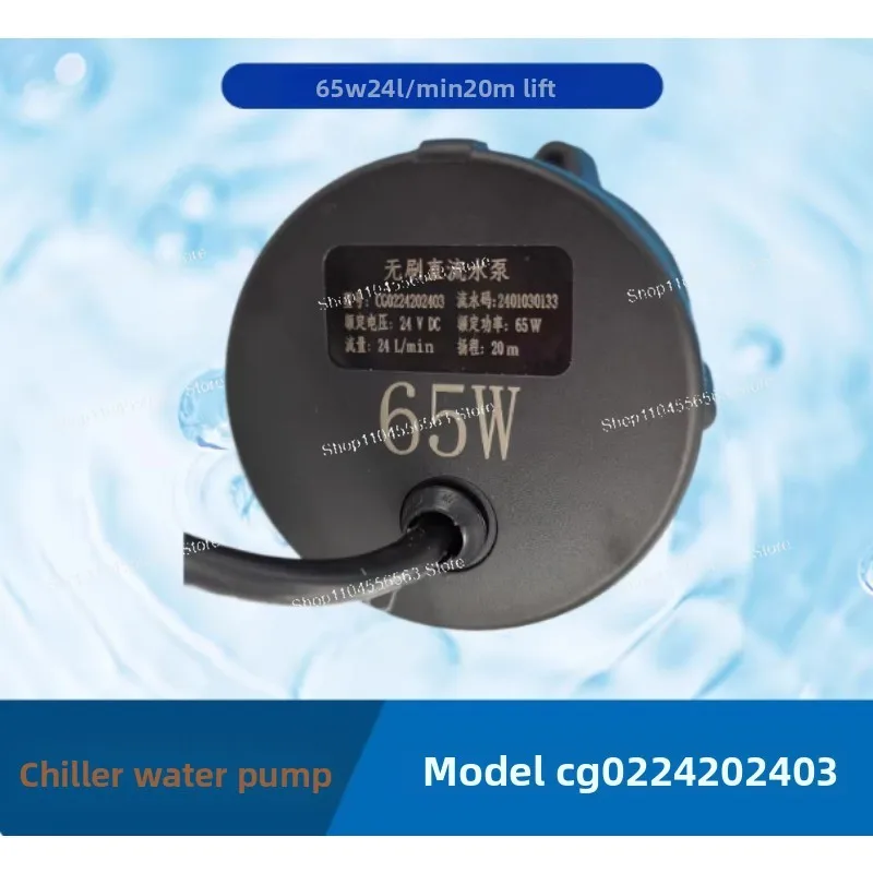 CG0224202403 chiller 65W flow rate 24 liters head 20 meters 24V brushless DC water pump