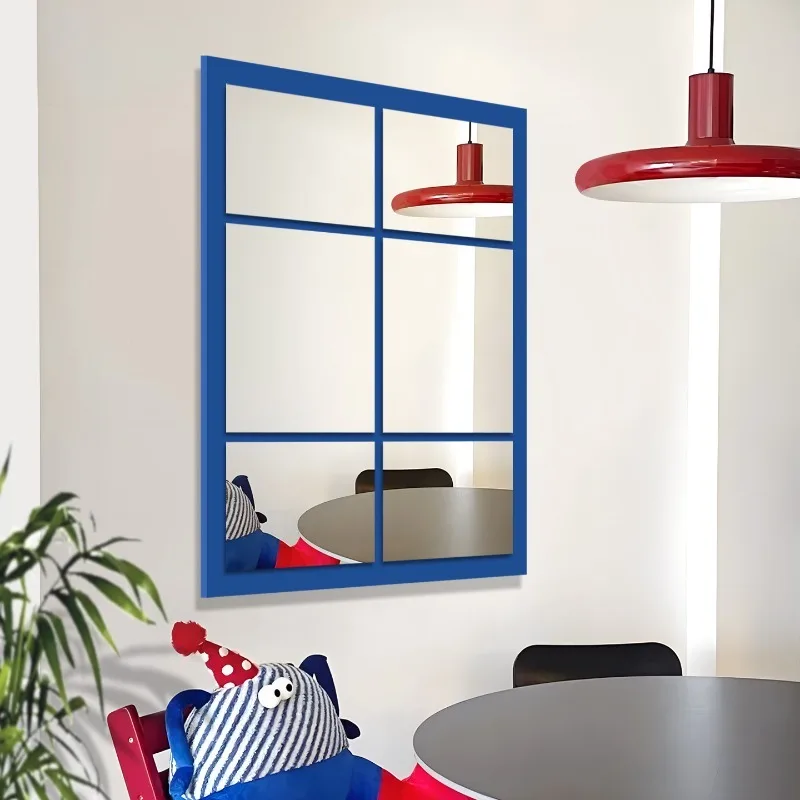 Dopamine mirror decorative painting, visual extension mural, red and blue homestay milk tea shop coffee hanging art