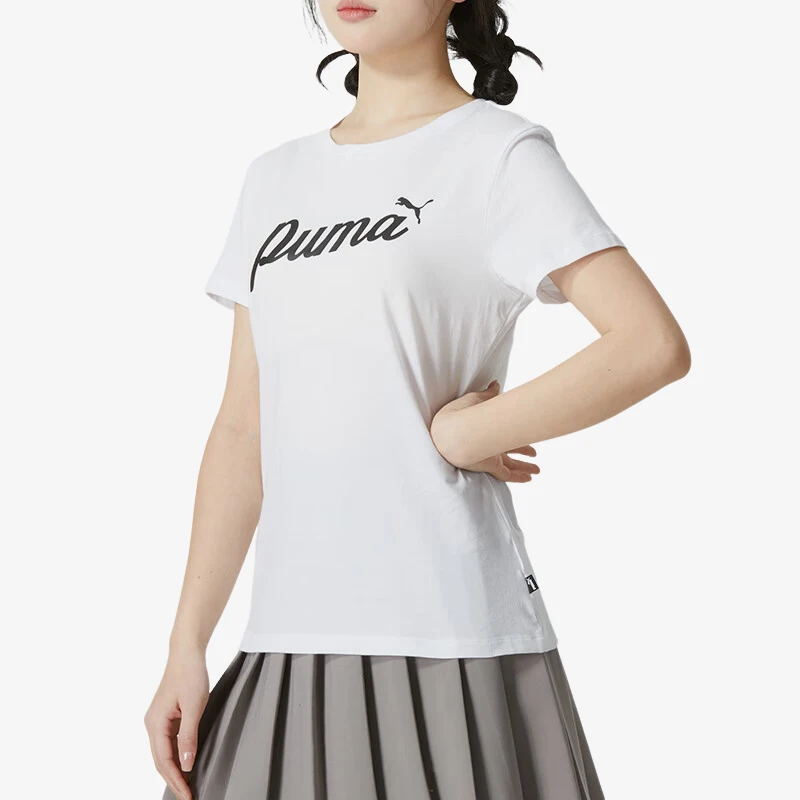 

PUMA Genuine 2024 Summer New Women's Sport Training Knit Short-Sleeve T-Shirt 682127-02
