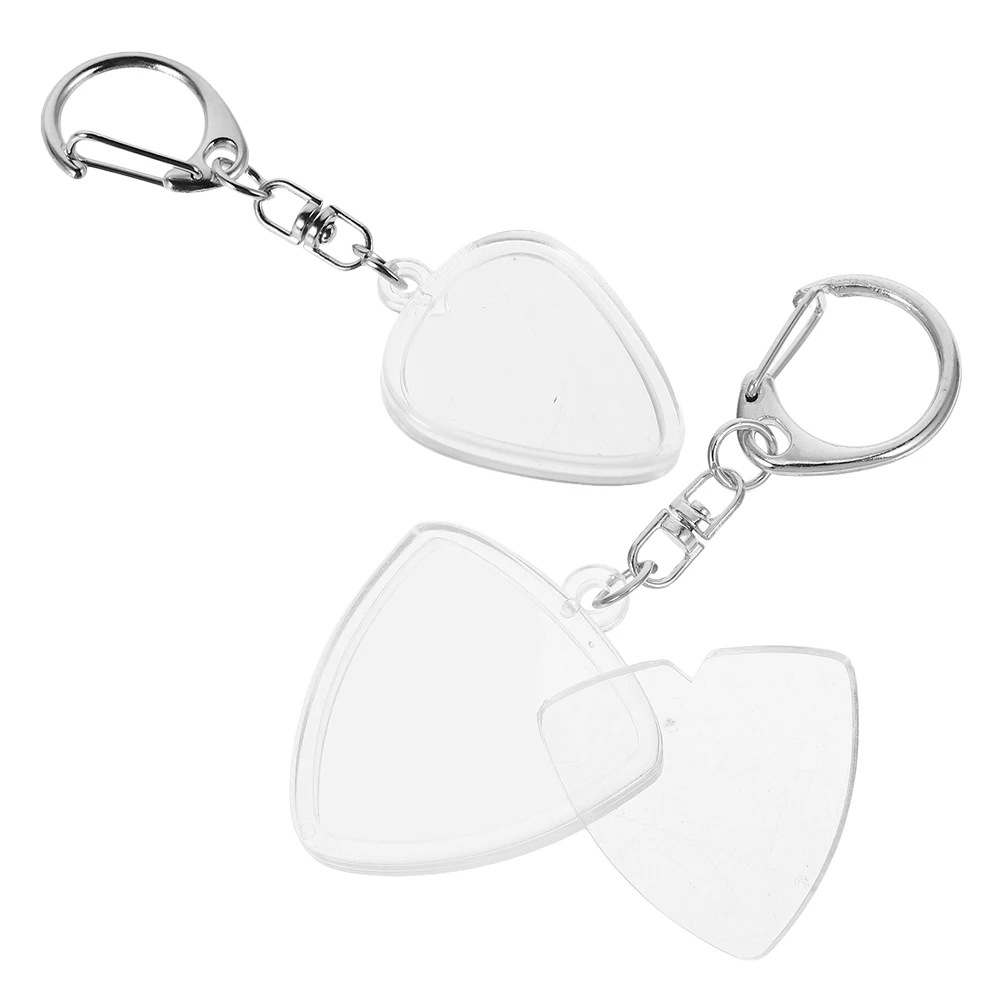 

2Pcs Guitar Pick Holder Transparent Material Quick Identification and Convenient Portability for Musicians Guitar Picks Holder