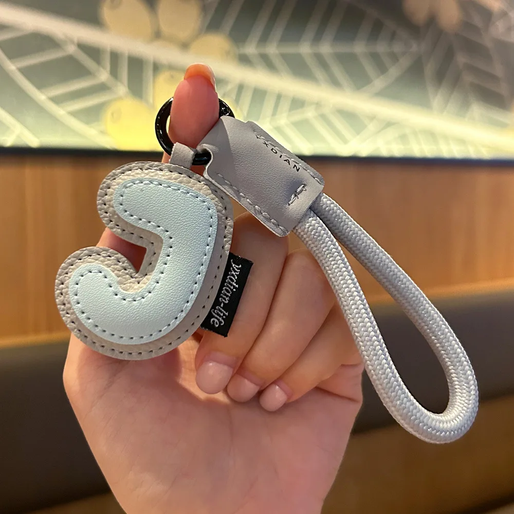 Mixed Color Pu Leather Letter Key Chains A-Z Initial Alphabet