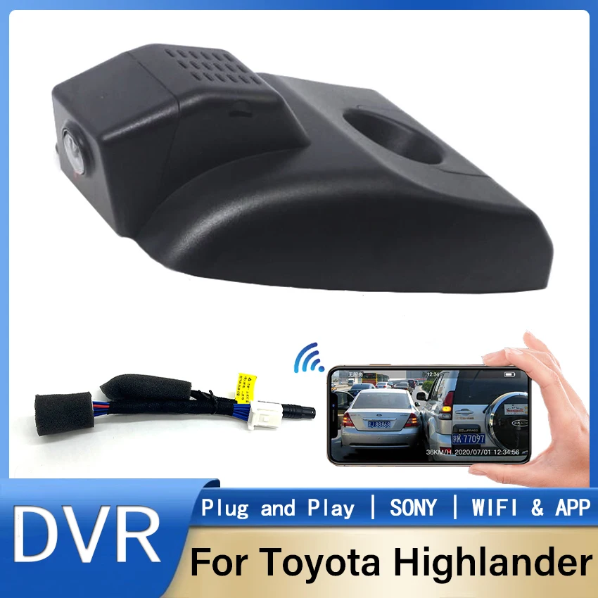 

HD 4K 2160P Car DVR Video Recorder Dash Cam Camera For Toyota Highlander (XU50 XU70) 2018 2019 2020 Dashcam for Highlander