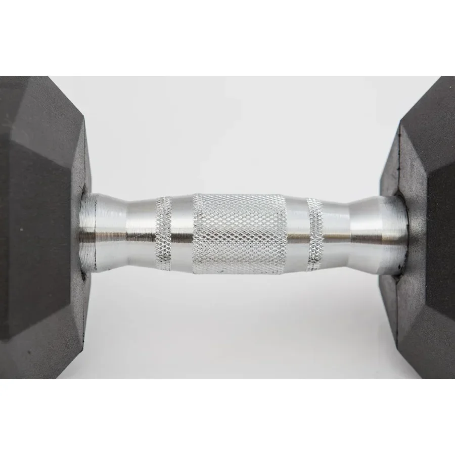 22.5 LB Dumbbells Set Of 2 Rubber Coated Fixed Weight Hex Dumbbells with Chrome Ergonomic Handle Odorless Durable for Home Gym