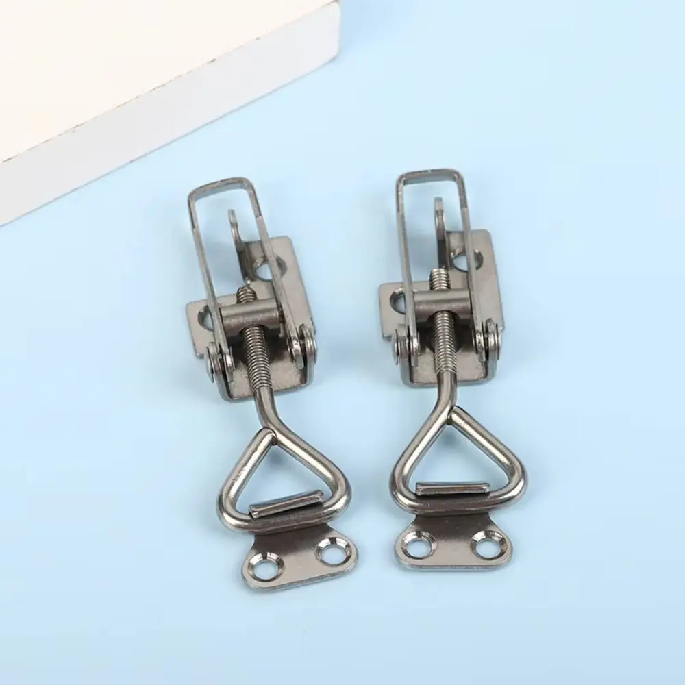 304 Stainless Steel Marine Latch Quick Clamp Adjustable Deck Hasp Lock Anti-Rattle Latch Corrosion Resistant Locker Lock