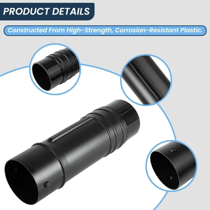 A2BB Leaves Blower Tube Replacement Part 34.2cm Black Plastic Pipe Set