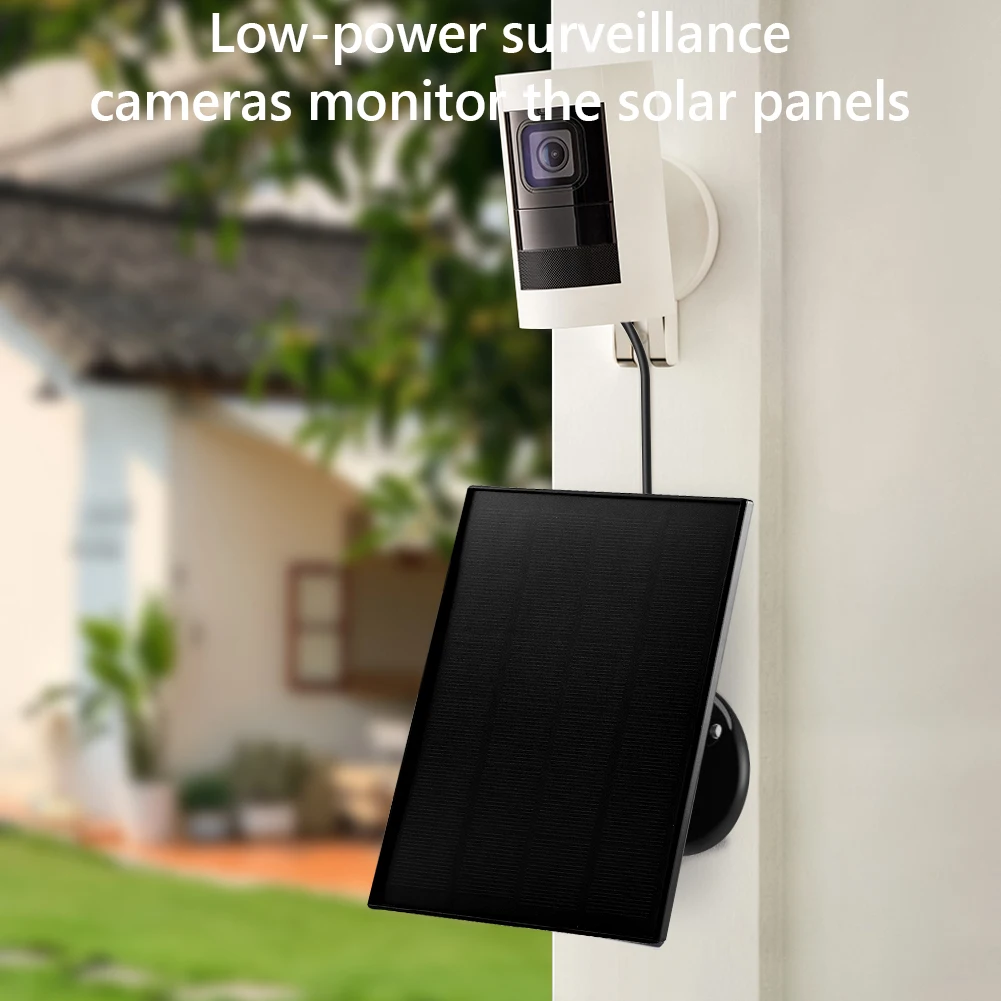 3W 6V Solar Panel Kit 360° Adjustable Wall Mount Solar Charger 9.8Ft Charging Cable Camera Solar Panel for Ring Eufy Blink Arlo view 4