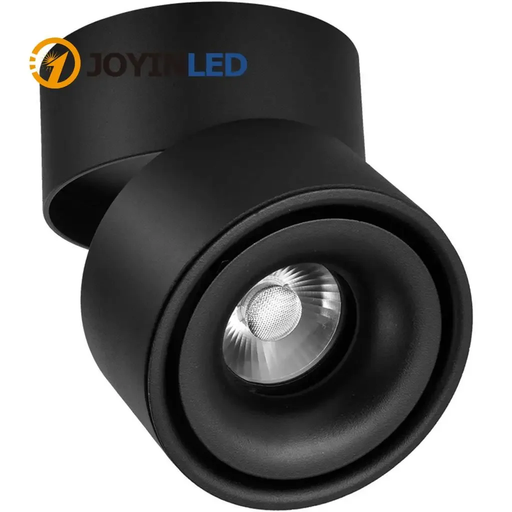 LED Recessed Downlight Frame GU10 MR16 Housing Surface Mounted Rotating Anti Glare LED Downlight 7W/10W/18W COB Ceiling Lamp