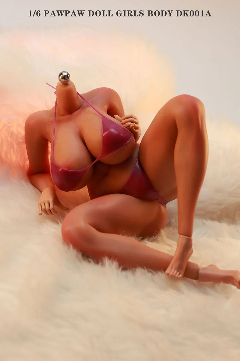 PawPawDoll DK001A 1/6 アニメガール特大胸シームレスボディ26.5cmメイクプラチナシリコン女性兵士アクションフィギュアドール