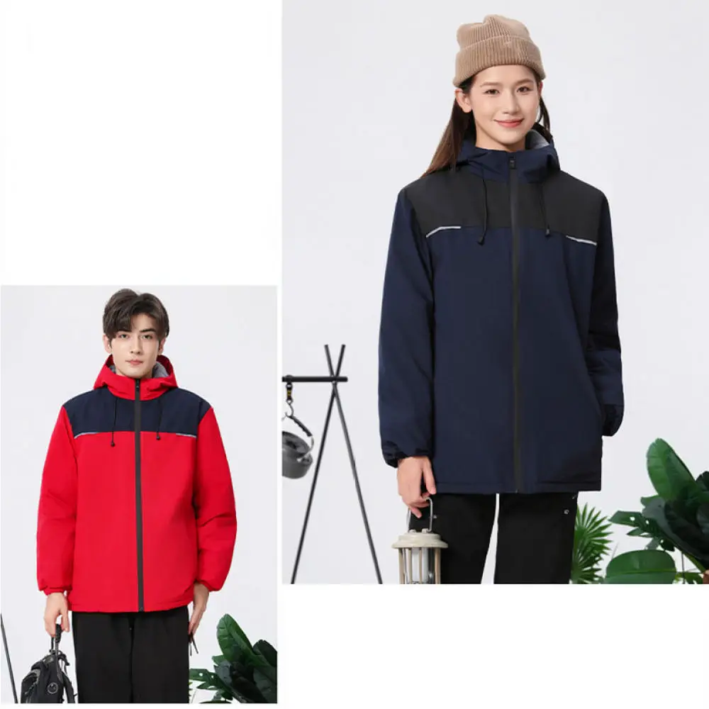 Winter Mens Workwear Jacket Thickened Fleece Thermal Coat Waterproof Windproof Outdoor Sportswear For Trekking Mountain