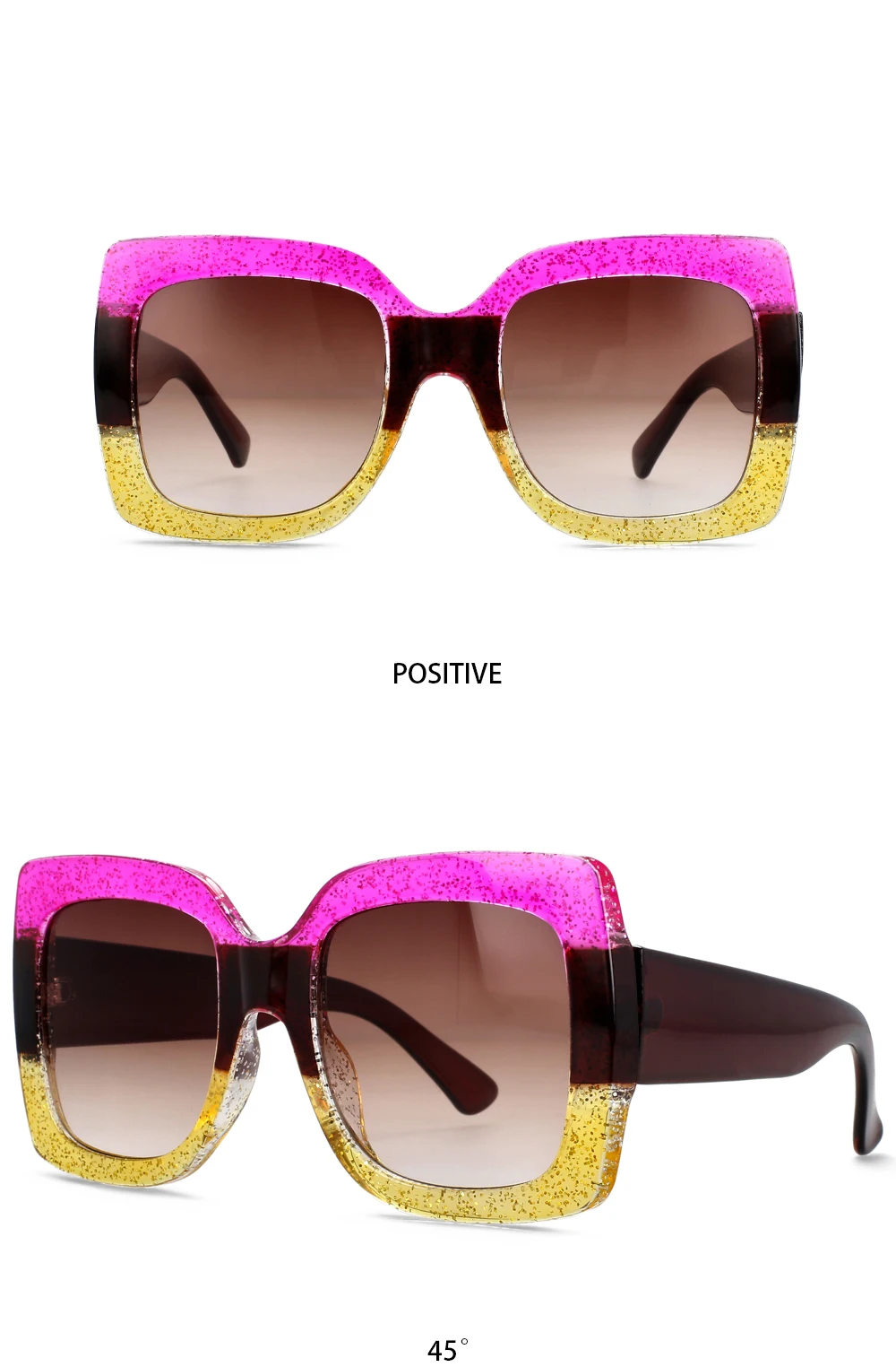 55412 Retro-Quadrat-Sonnenbrille für Damen, Vintage-Stil, großer Rahmen, modische Luxus-Designer-Sonnenbrille, Uv400-Brillen, Trendprodukte – Detail 10